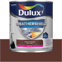 Dulux Weathershield emalia drewna metalu renowacji RAL8017 CZEKOLADOWY 0,7L