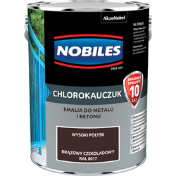 NOBILES Farba do betonu metalu CHLOROKAUCZUKOWA CHLOROKAUCZUK 5L BRĄZOWA