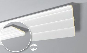 LISTWA PRZYSUFITOWA BIAŁA ARSTYL AD21 255x60 mm