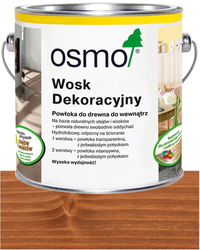 OSMO Wosk Dekoracyjny Transparentny BEZBARWNY MAHOŃ 3138 0,125L