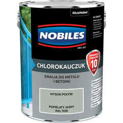 NOBILES Farba CHLOROKAUCZUKOWA CHLOROKAUCZUK 5L POPIELATY JASNY RAL 7038