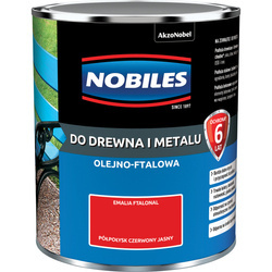 NOBILES Farba olejna ftalowa Ftalonal do drewna metalu CZERWONA JASNA 0,7L