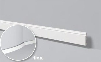 LISTWA PRZYPODŁOGOWA BIAŁA WALLSTYL FL1 80x 12mm