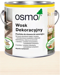 OSMO Wosk Dekoracyjny Transparentny BEZBARWNY BIAŁY 3111 0,125L