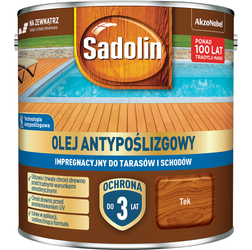 Sadolin Olej do Tarasów Tarasu Antypoślizgowy 12m2/L Tek Teak 4,5L