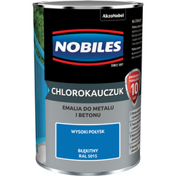 NOBILES Farba do betonu metalu CHLOROKAUCZUKOWA CHLOROKAUCZUK 0,9L BŁĘKITNY