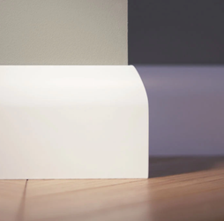 LAGRUS Listwa przypodłogowa WILGOCIOODPORNA SOFT 100 Plus BIAŁA 2,44m