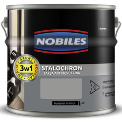 NOBILES STALOCHRON Farba do metalu na rdzę POPIELATY RAL 7042 2,5L