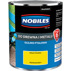 NOBILES Farba olejna ftalowa Ftalonal do drewna metalu betonu ŻÓŁTA 0,7L