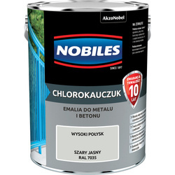 NOBILES Farba CHLOROKAUCZUKOWA CHLOROKAUCZUK 5L SZARY JASNY RAL 7035