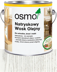 OSMO Natryskowy Wosk Olejny 3066 BIAŁY TRANSPARENTNY 10L